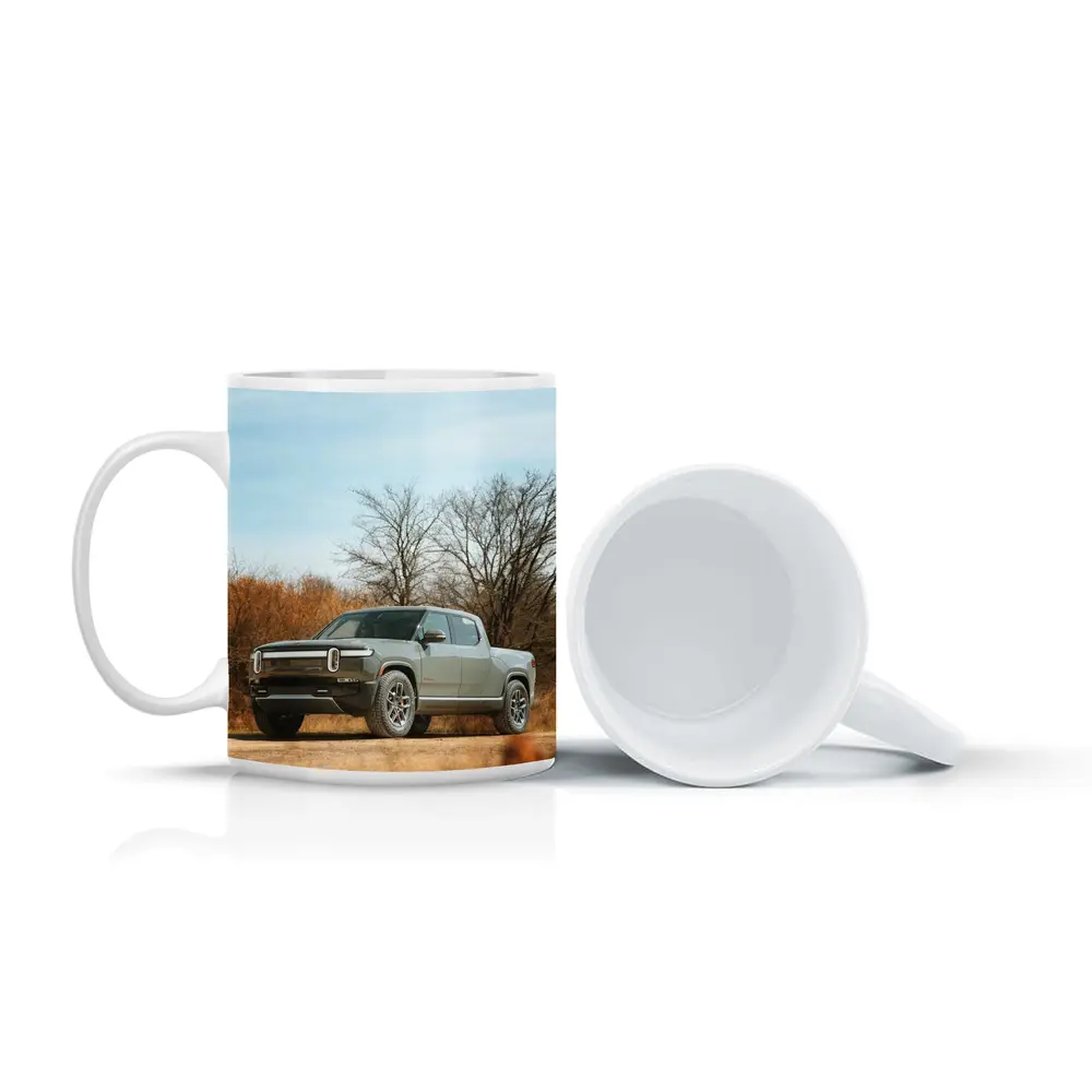 Rivian R1T Truck Autumn Bare Trees – Mugs