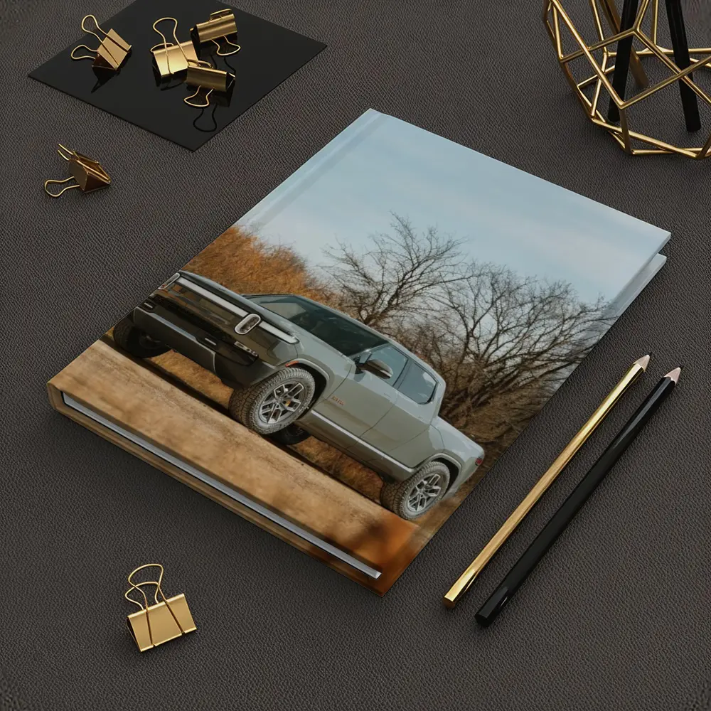 Rivian R1T Truck Autumn Bare Trees – Notebooks