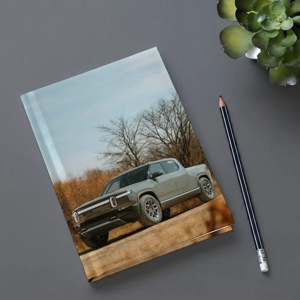 Rivian R1T Truck Autumn Bare Trees – Notebooks