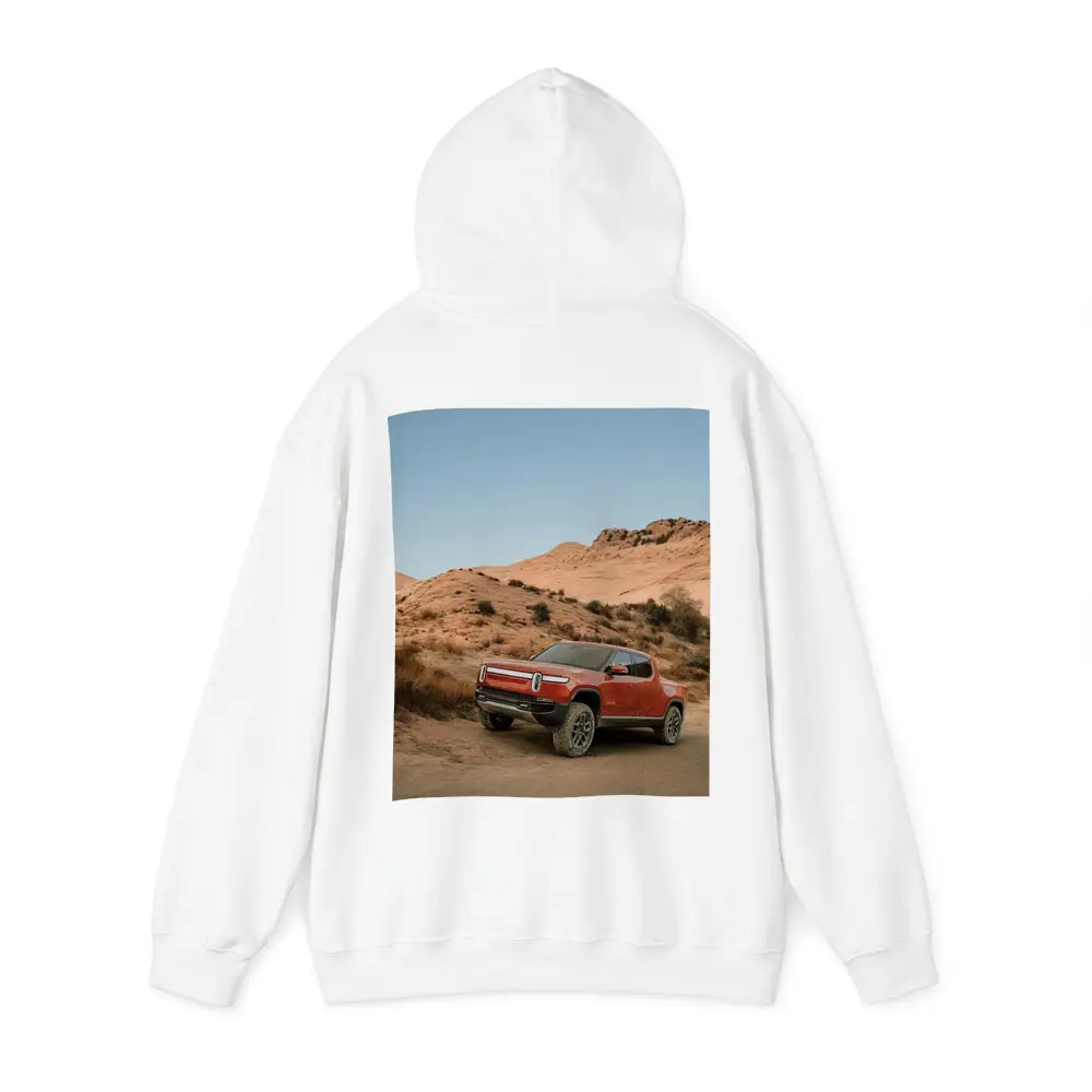 Rivian R1T Truck Desert Hills Landscape – Hoodies