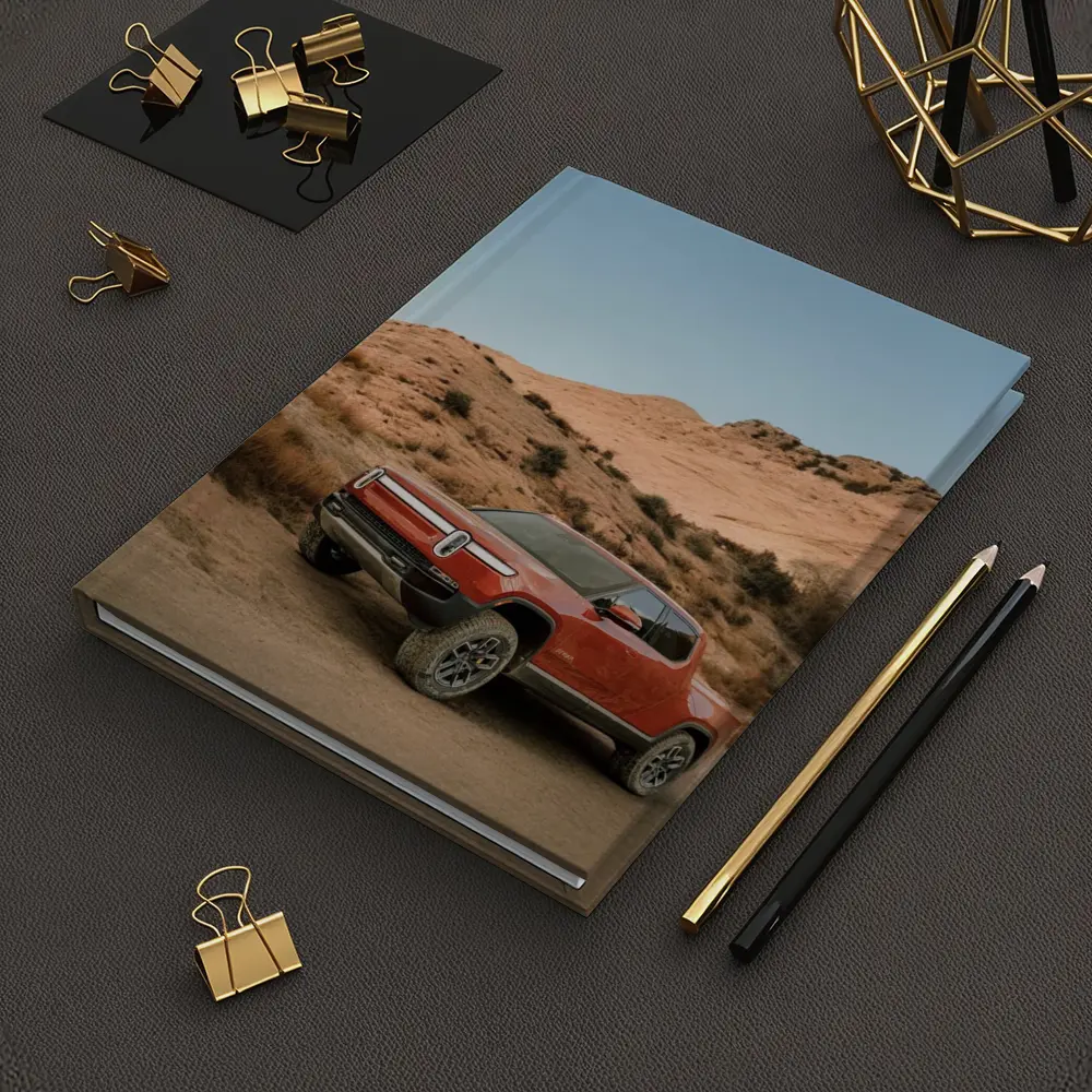 Rivian R1T Truck Desert Hills Landscape – Notebooks