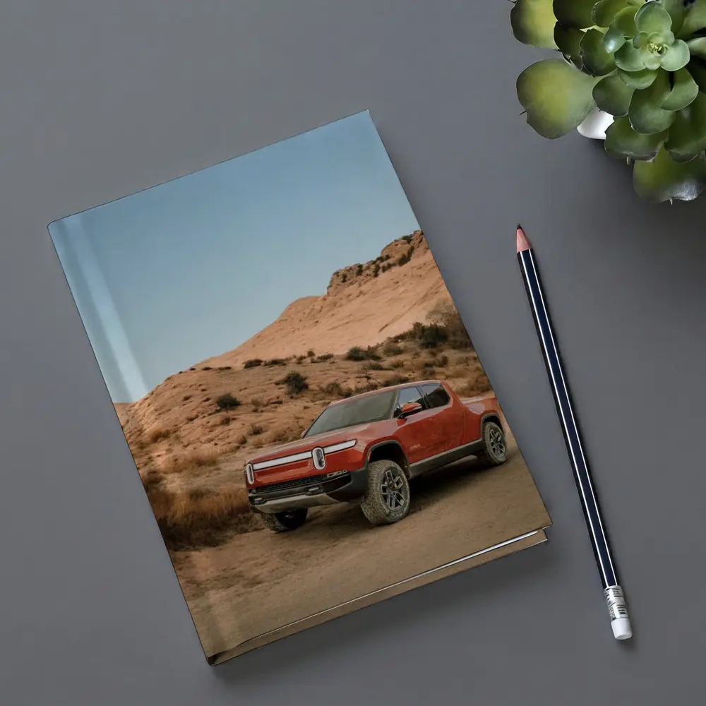 Rivian R1T Truck Desert Hills Landscape – Notebooks