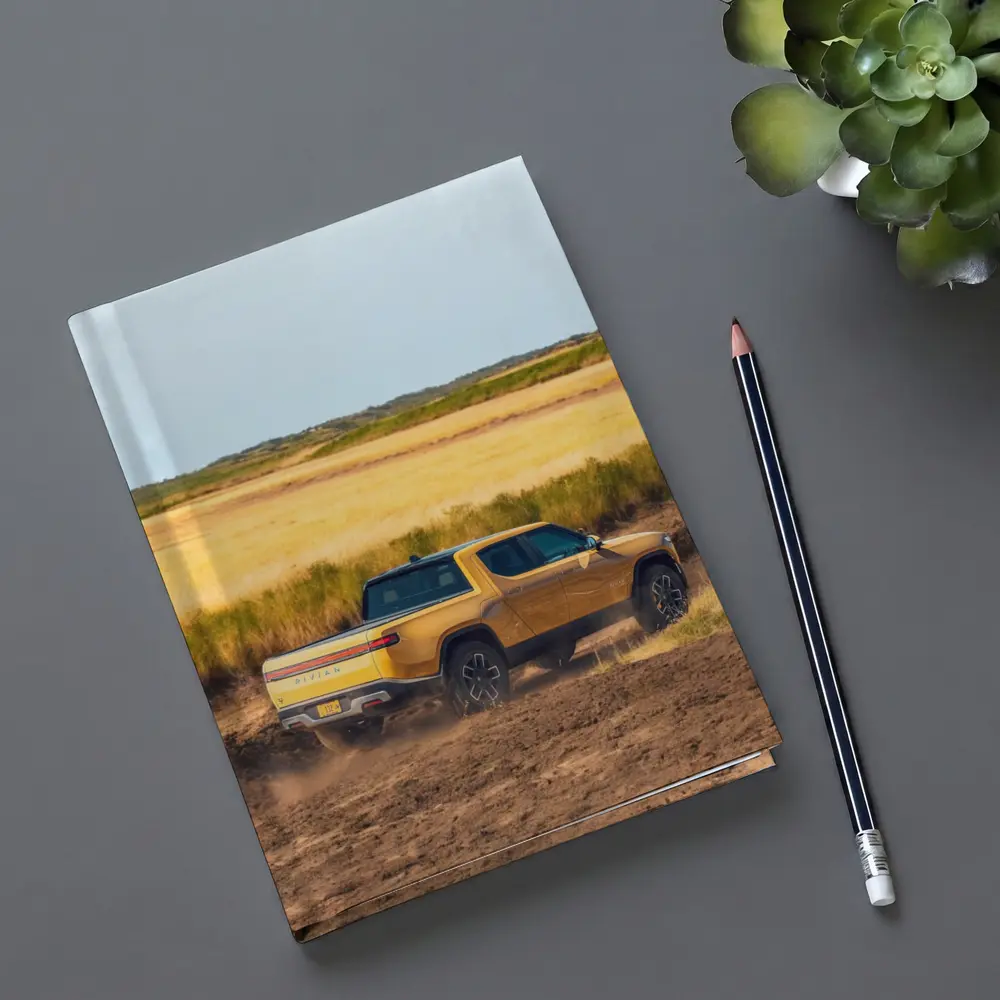 Rivian R1T Truck Dusty Golden Field – Notebooks