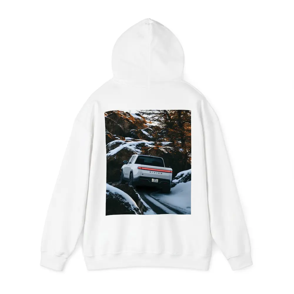 Rivian R1T Truck Snowy Mountain Trail – Hoodies