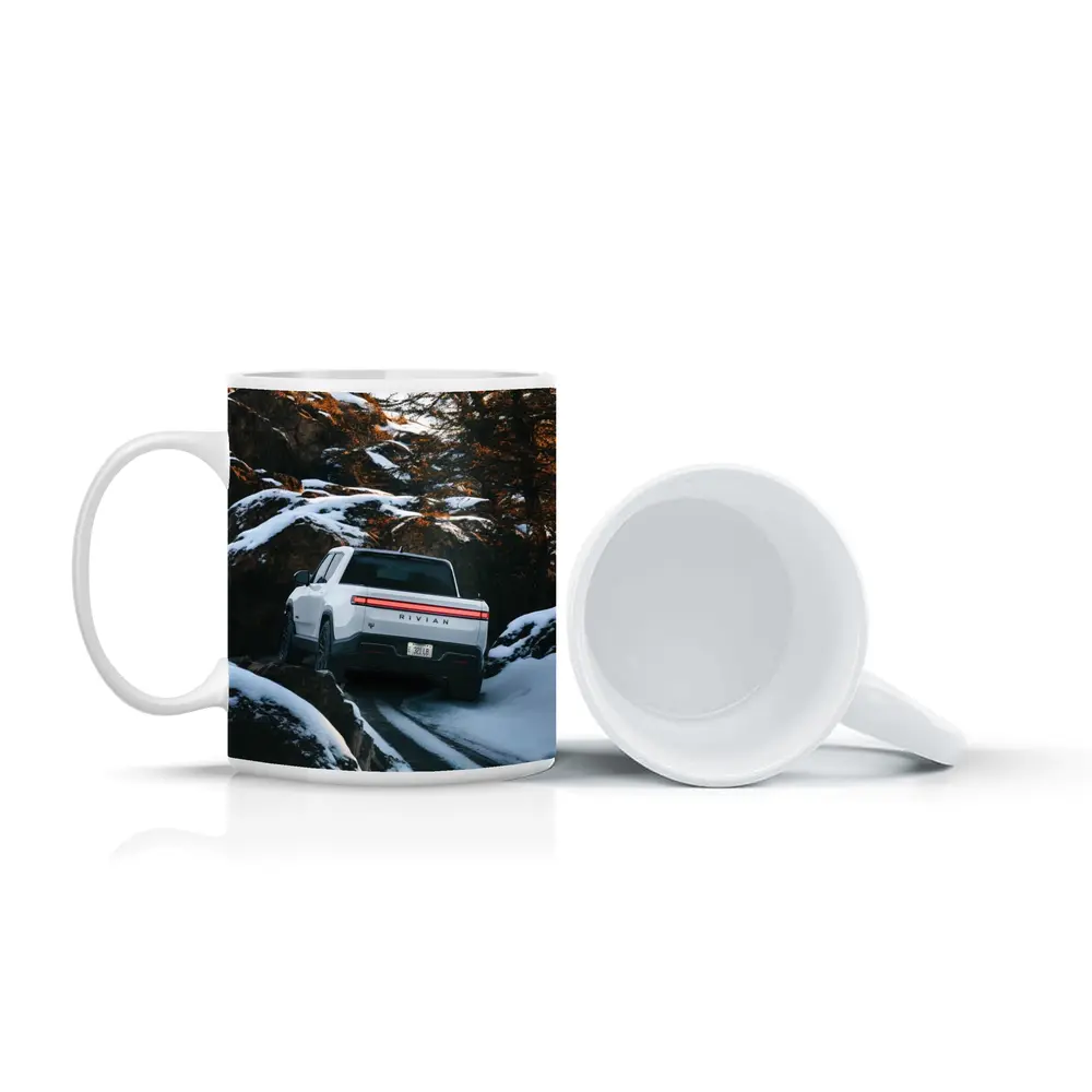 Rivian R1T Truck Snowy Mountain Trail – Mugs