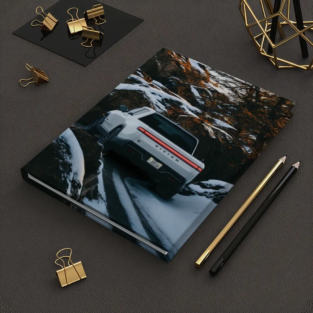 Rivian R1T Truck Snowy Mountain Trail – Notebooks