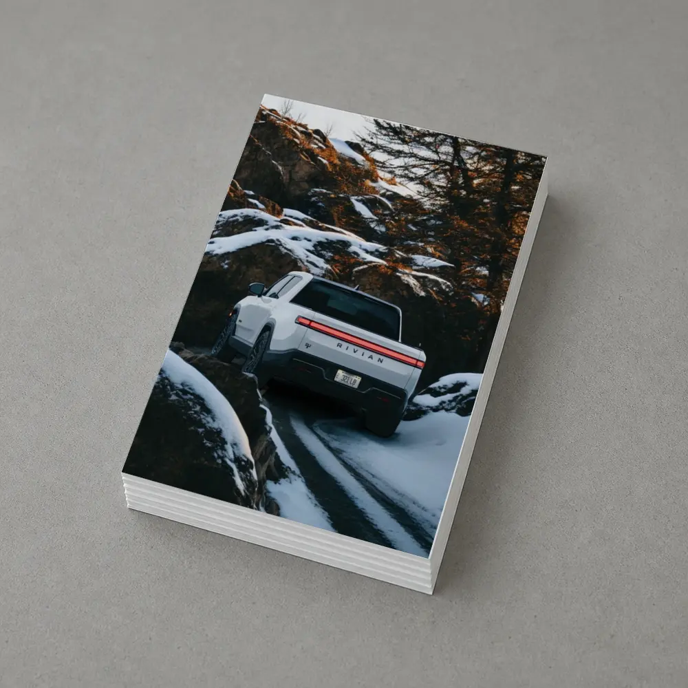 Rivian R1T Truck Snowy Mountain Trail – Postcards