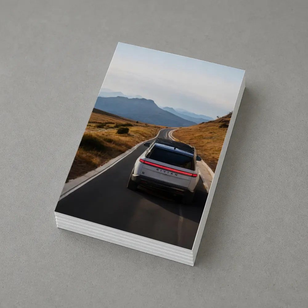 Rivian R1S On Mountain Road At Dusk – Postcards