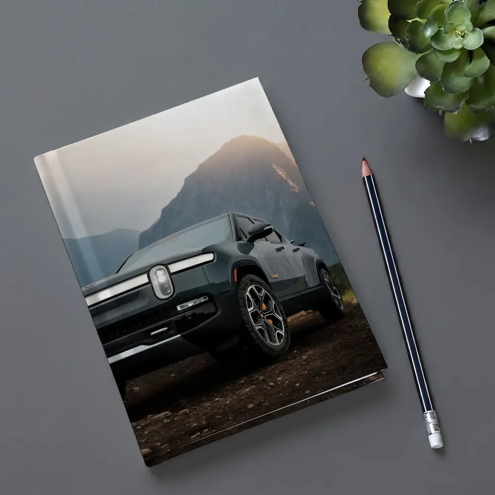 Rivian R1T Truck Rugged Mountain Landscape – Notebooks