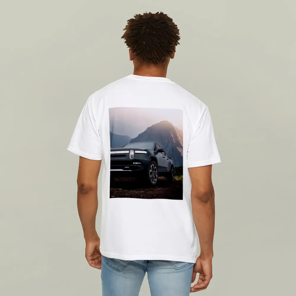 Rivian R1T Truck Rugged Mountain Landscape – T-Shirts