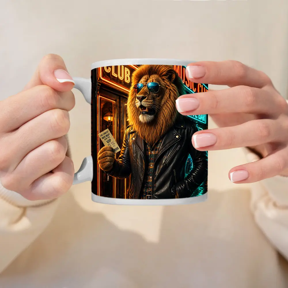 Lion Rock Star VIP Club Neon Night – Mugs