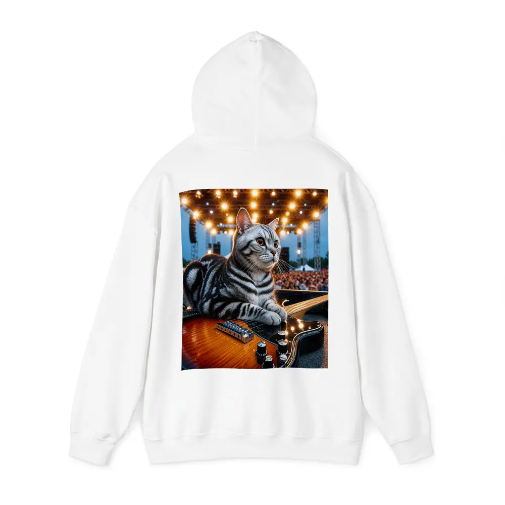 American Shorthair Cat Guitar Concert Stage – Hoodies