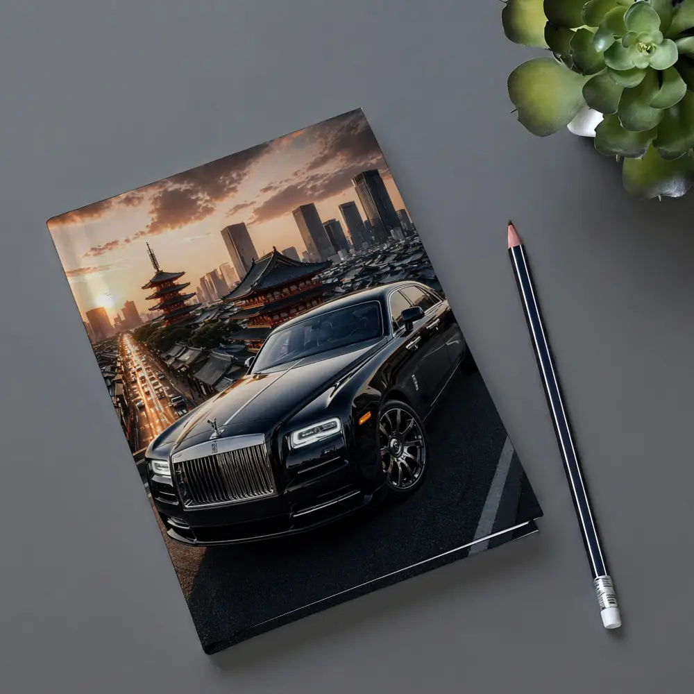 Rolls Royce Ghost Black Tokyo City Sunset – Notebooks