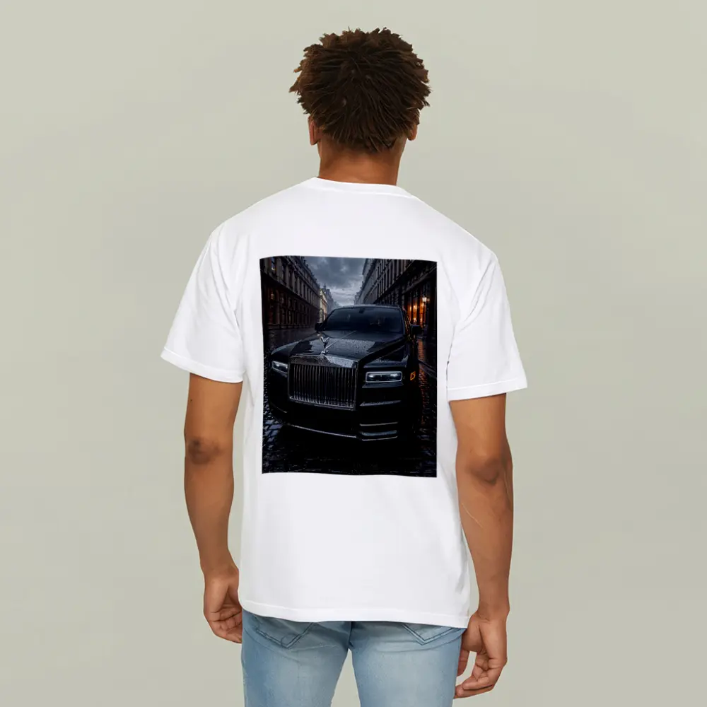 Rolls Royce Cullinan Black Rainy City Street – T-Shirts
