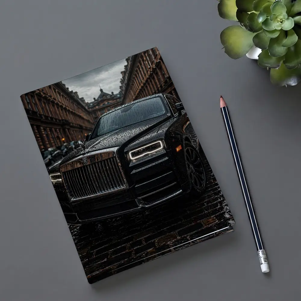 Rolls Royce Cullinan Black Wet City Street – Notebooks
