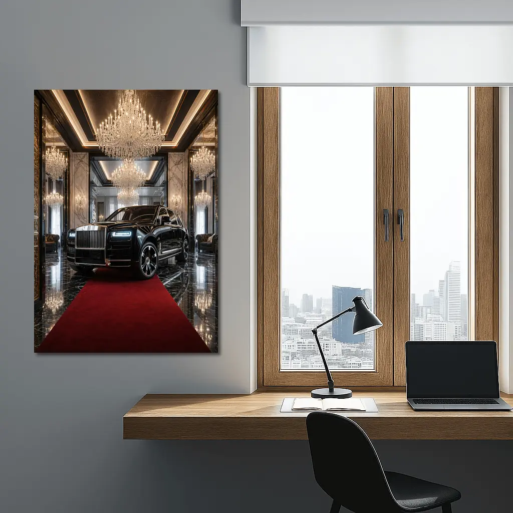 Rolls Royce Cullinan Black SUV Grand Lobby – Wall Art