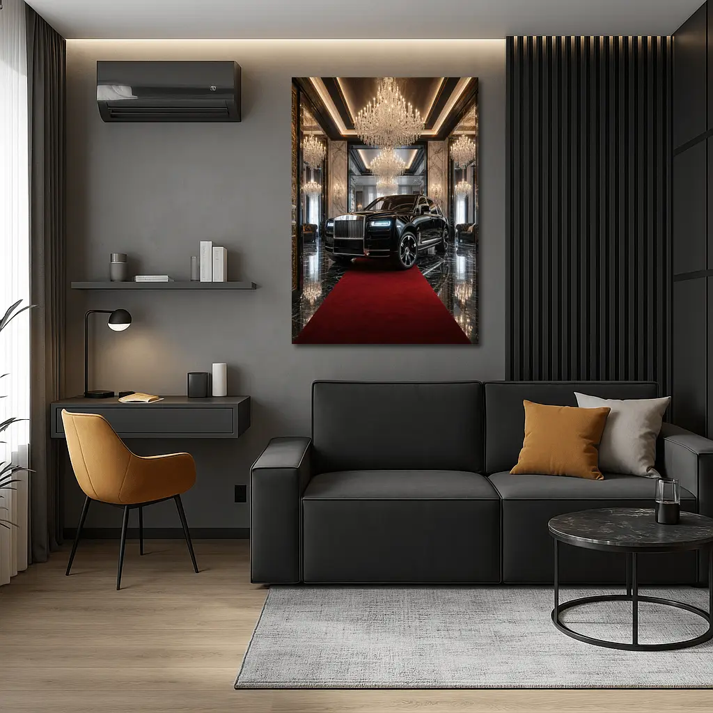 Rolls Royce Cullinan Black SUV Grand Lobby – Wall Art