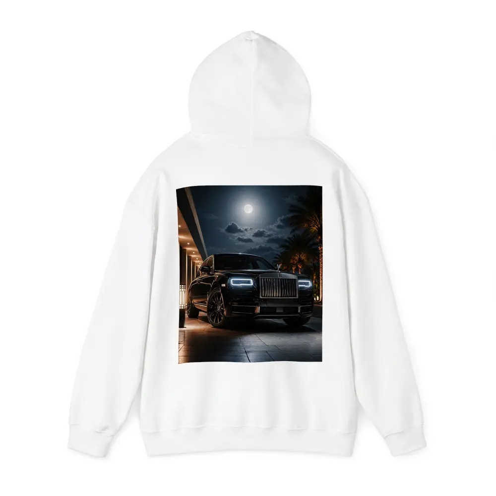Rolls Royce Cullinan Black Night Moonlit Scene – Hoodies