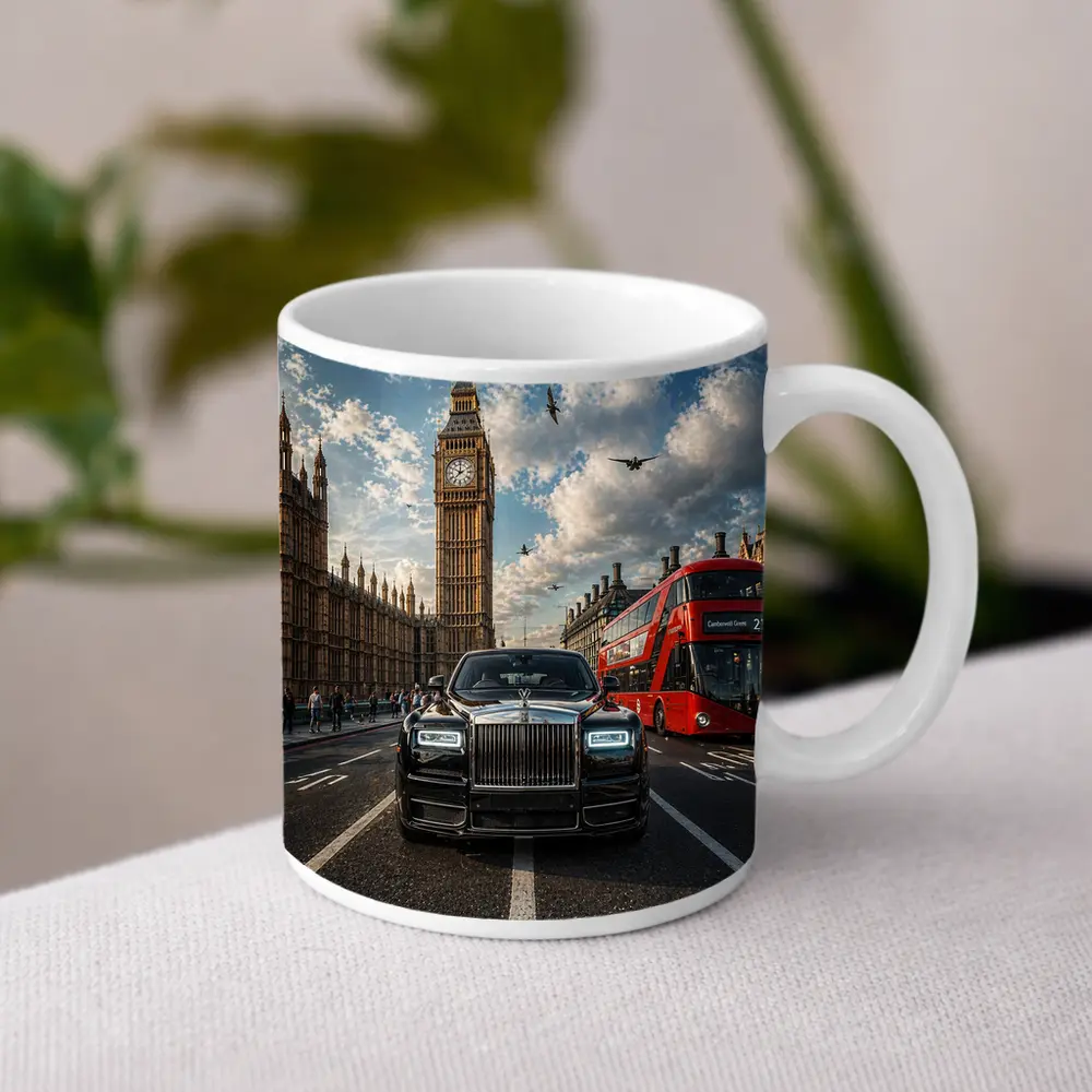 Rolls Royce Phantom London Big Ben Street – Mugs