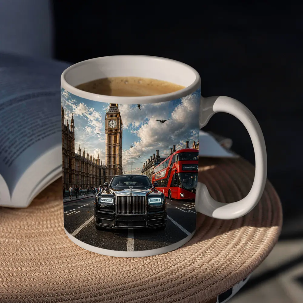 Rolls Royce Phantom London Big Ben Street – Mugs