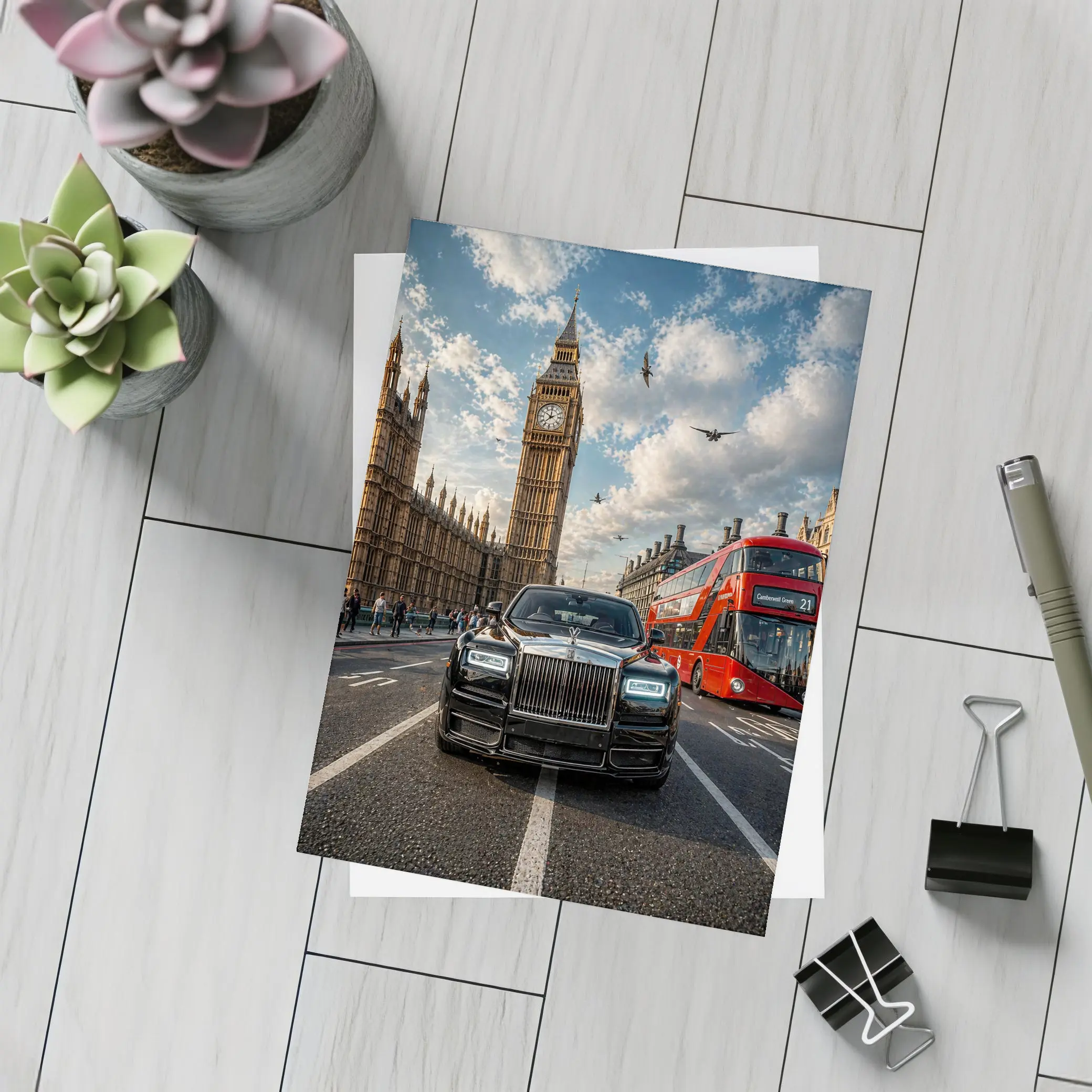 Rolls Royce Phantom London Big Ben Street – Postcards