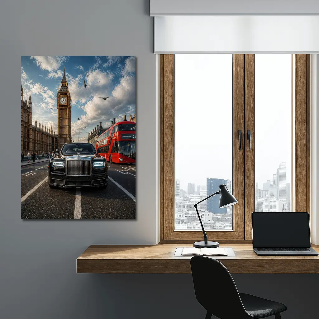 Rolls Royce Phantom London Big Ben Street – Wall Art