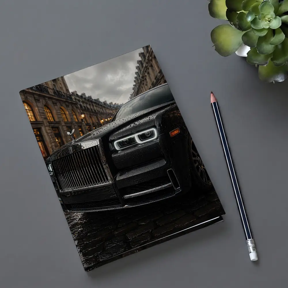 Rolls Royce Cullinan Black Rainy Paris Street – Notebooks