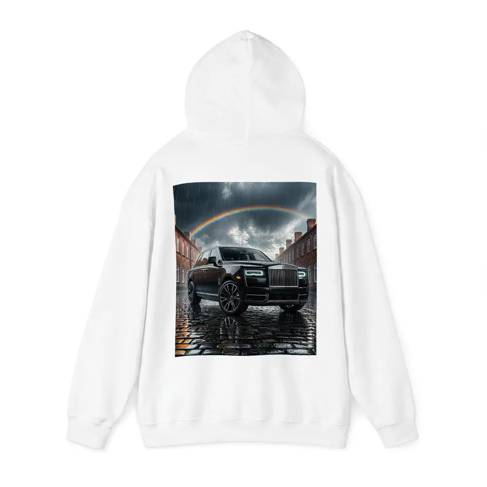 Rolls Royce Cullinan Black Rain Cobblestone Street – Hoodies
