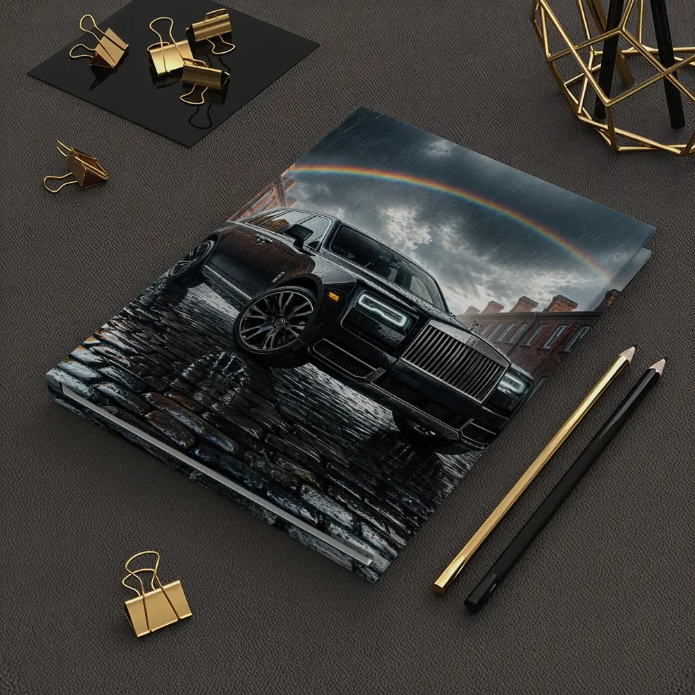 Rolls Royce Cullinan Black Rain Cobblestone Street – Notebooks