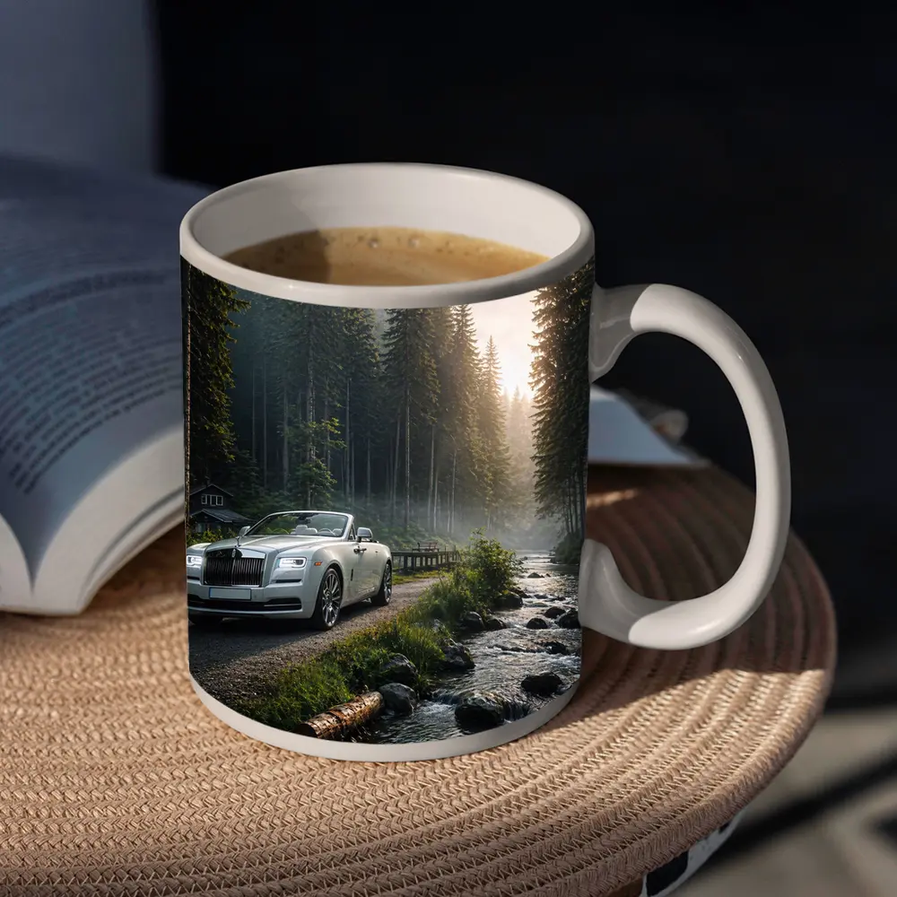 Rolls Royce Dawn White Forest Road – Mugs