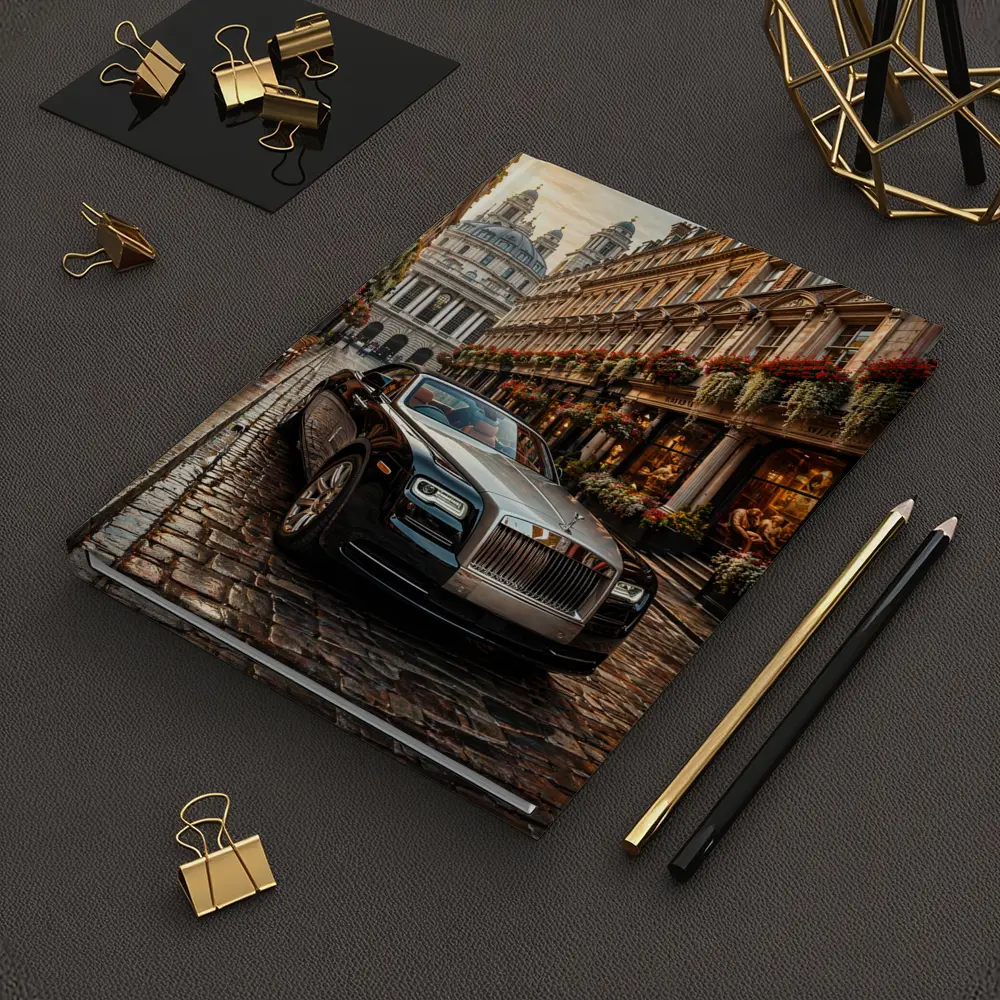 Rolls Royce Dawn Parked on London Cobblestone Street – Notebooks