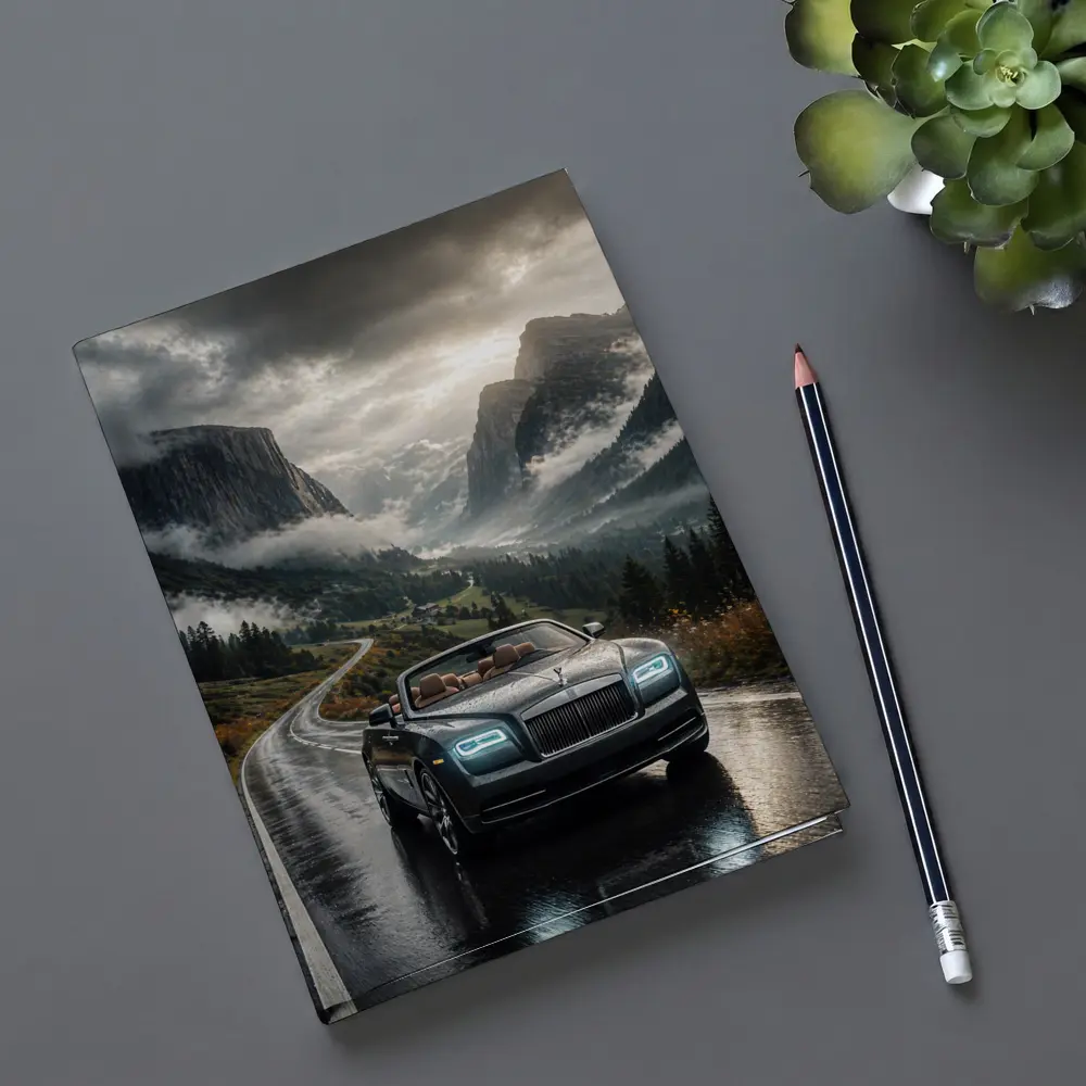 Rolls Royce Dawn Wet Mountain Road Drive – Notebooks