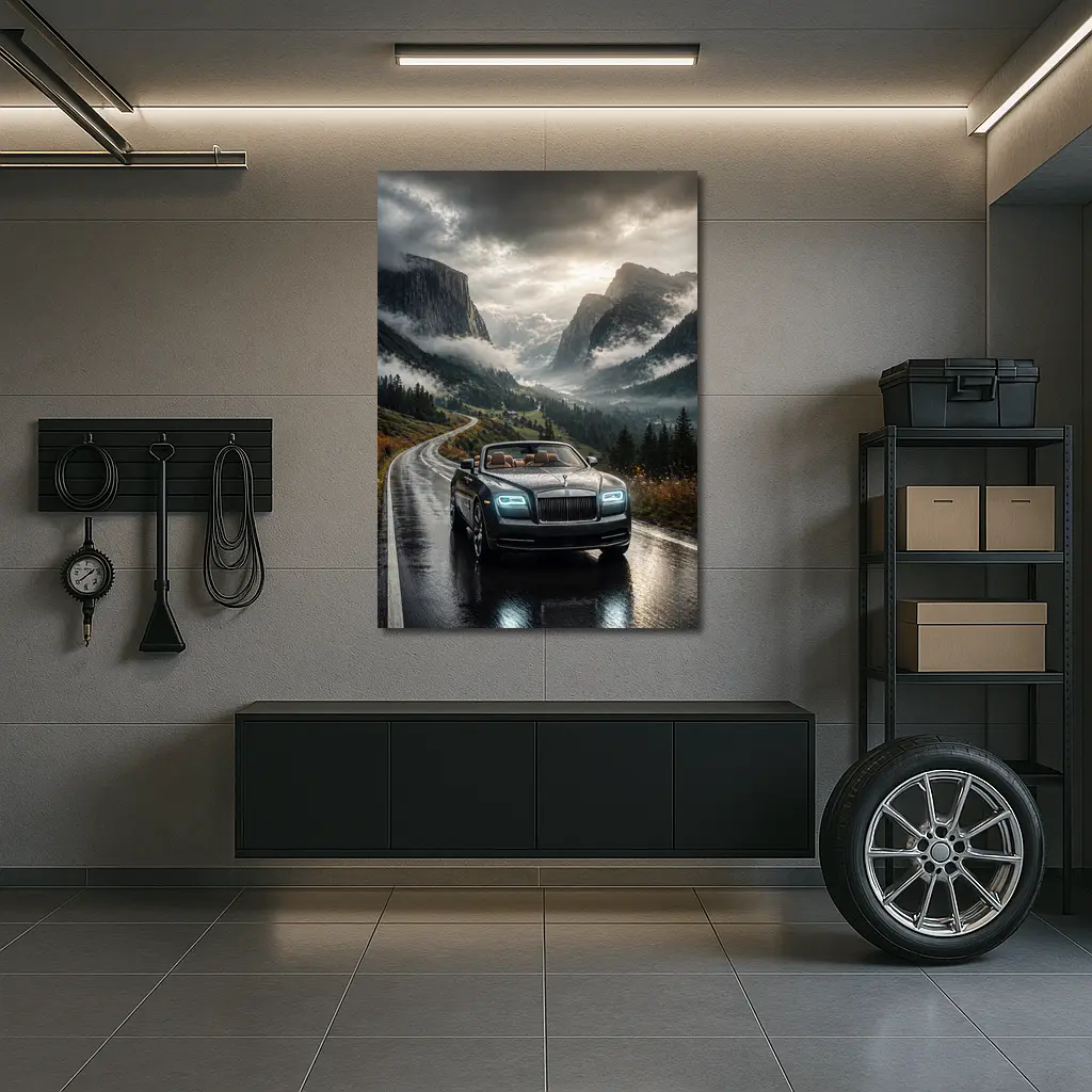 Rolls Royce Dawn Wet Mountain Road Drive – Wall Art