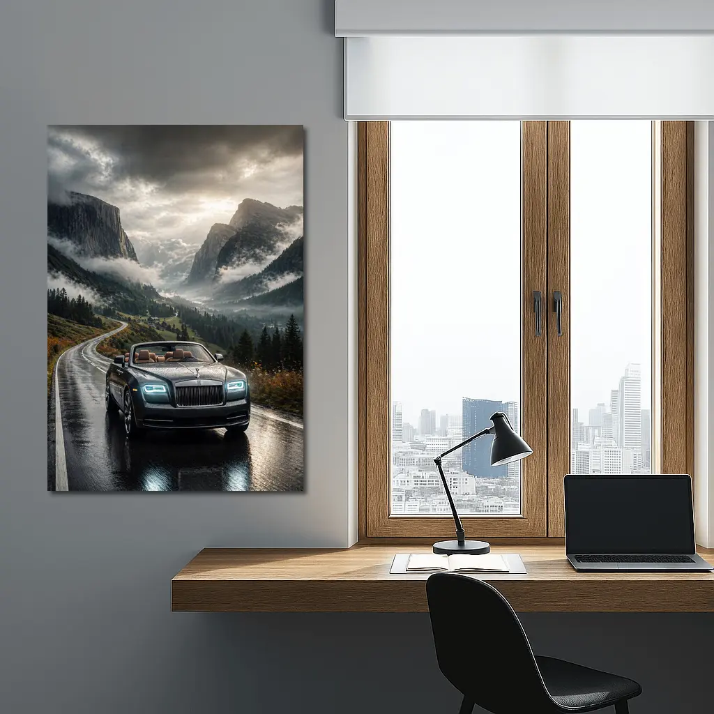 Rolls Royce Dawn Wet Mountain Road Drive – Wall Art