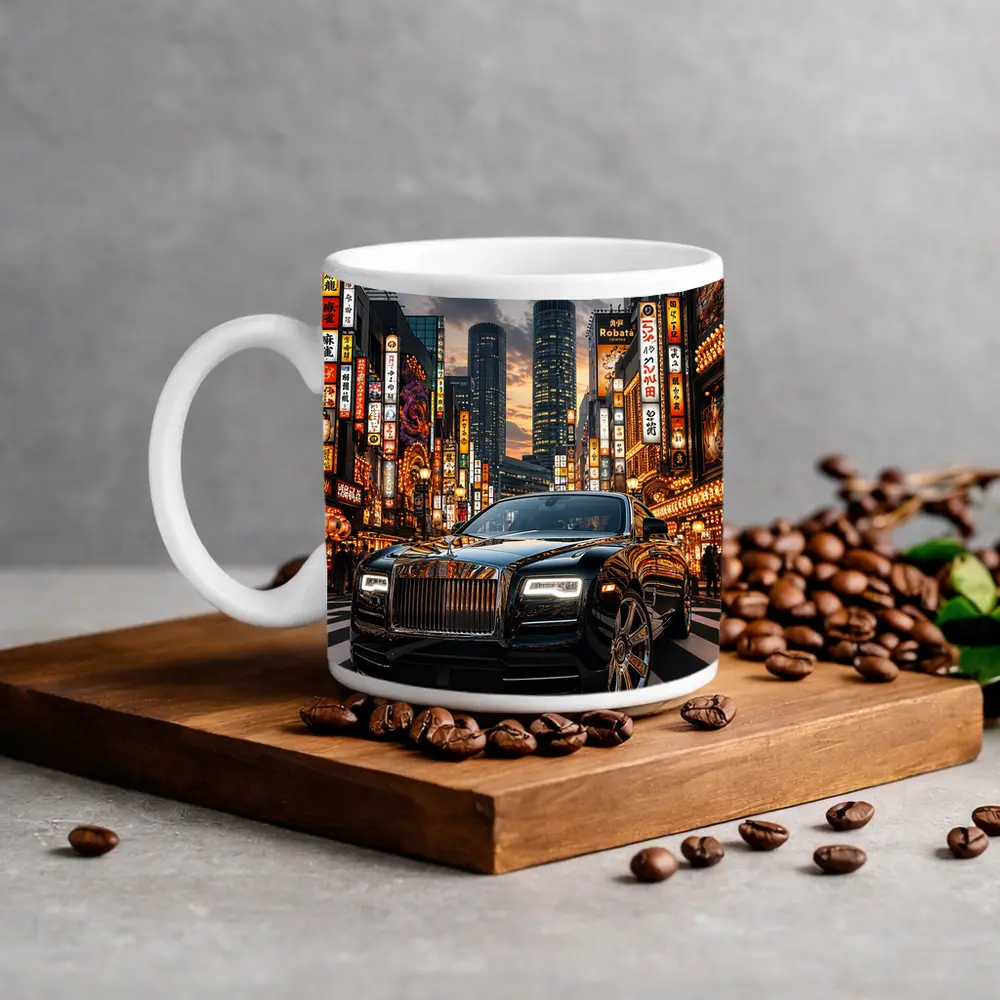 Rolls Royce Dawn Tokyo City Night – Mugs