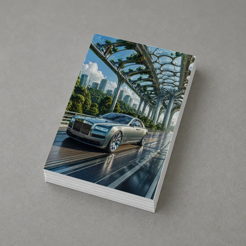 Rolls Royce Ghost Futuristic Bridge City – Postcards
