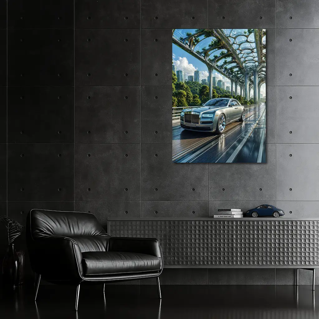 Rolls Royce Ghost Futuristic Bridge City – Wall Art