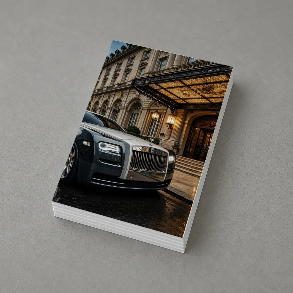 Rolls Royce Ghost Outside Luxury Hotel Entrance – Postcards