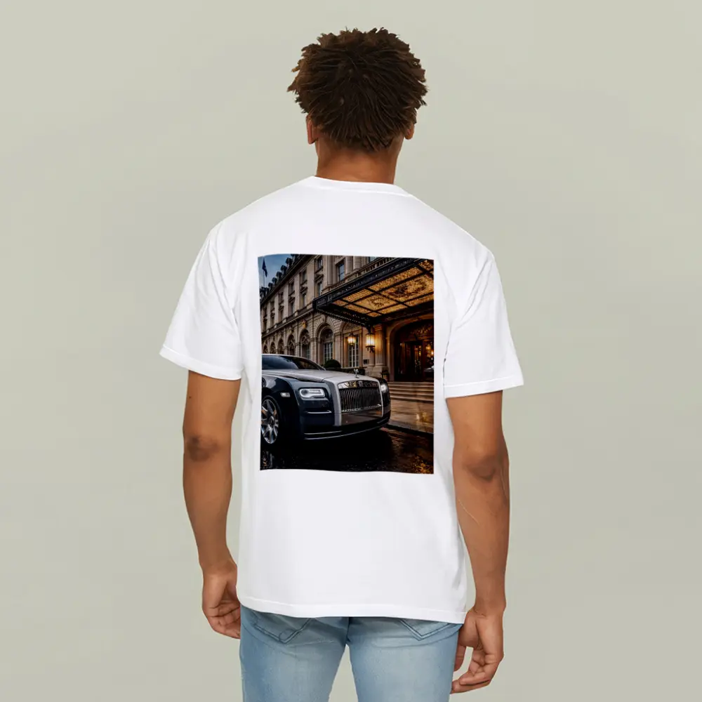Rolls Royce Ghost Outside Luxury Hotel Entrance – T-Shirts