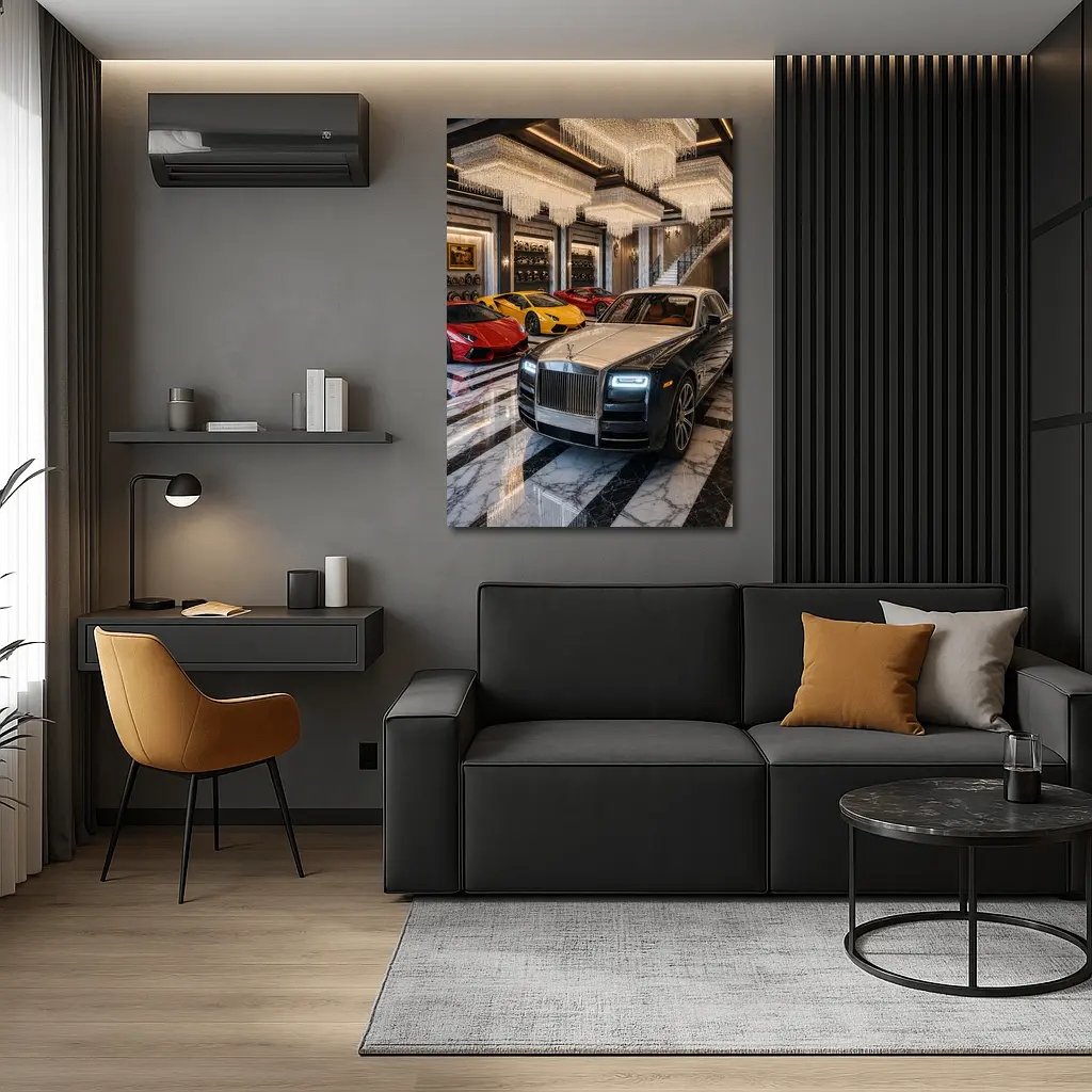 Rolls Royce Phantom Luxury Garage Crystal Chandeliers – Wall Art