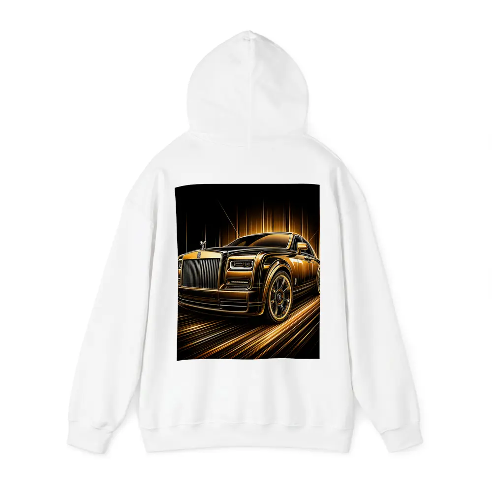 Rolls Royce Phantom Gold Black Abstract Art – Hoodies