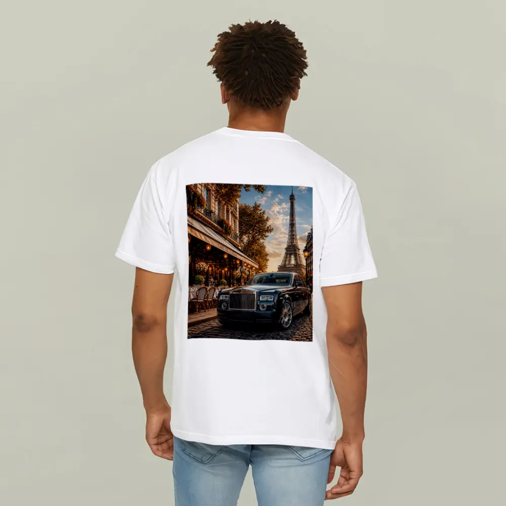 Rolls Royce Phantom Parked Paris Eiffel Tower – T-Shirts