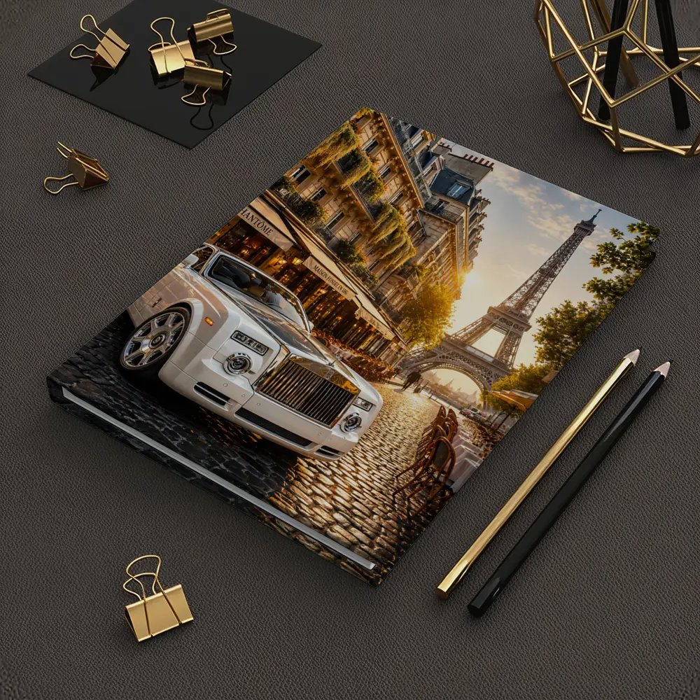 Rolls Royce Phantom Paris Eiffel Tower Street – Notebooks