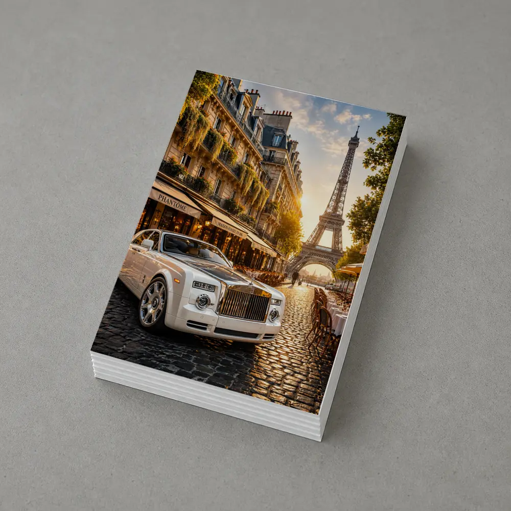 Rolls Royce Phantom Paris Eiffel Tower Street – Postcards