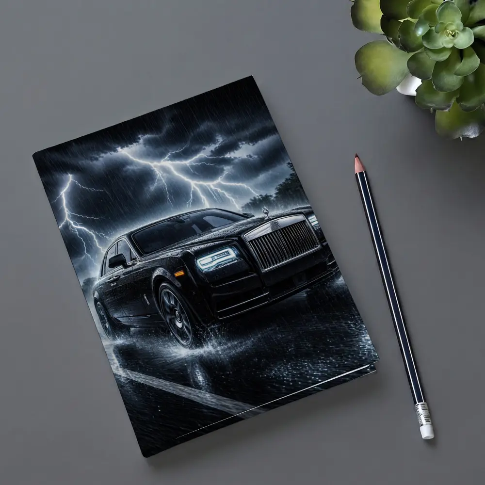Rolls Royce Phantom Black Stormy Night Drive – Notebooks