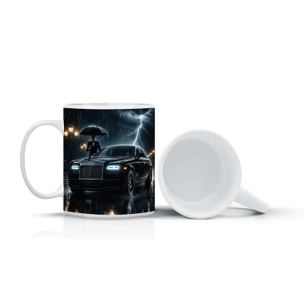 Rolls Royce Phantom Black Rainy Night Storm – Mugs