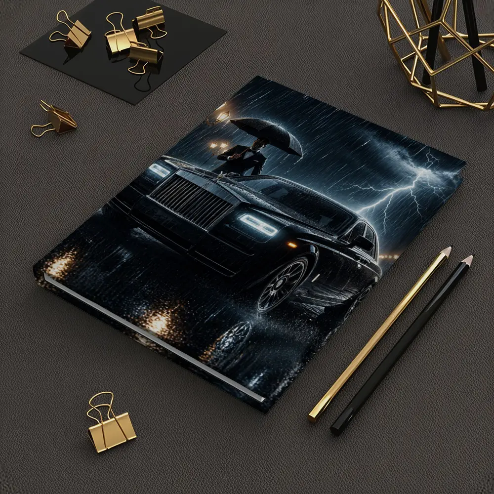 Rolls Royce Phantom Black Rainy Night Storm – Notebooks
