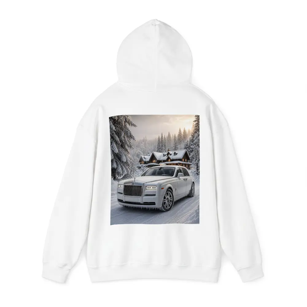 Rolls Royce Phantom White Winter Snow Forest – Hoodies