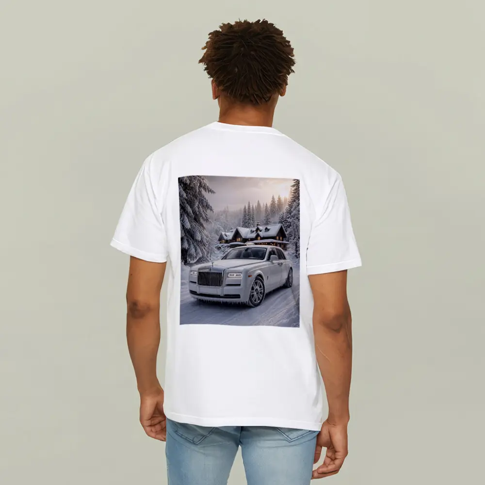 Rolls Royce Phantom White Winter Snow Forest – T-Shirts