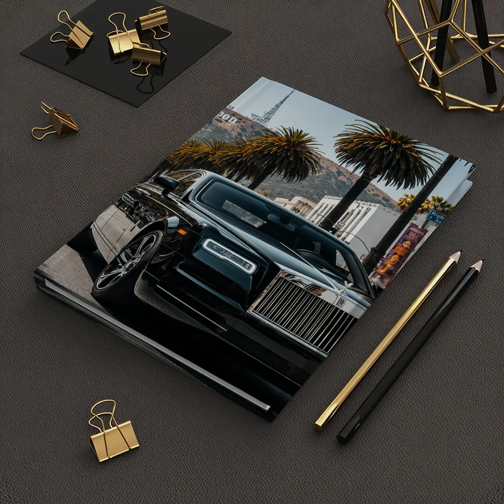 Rolls Royce Ghost Black Hollywood Boulevard Los Angeles – Notebooks